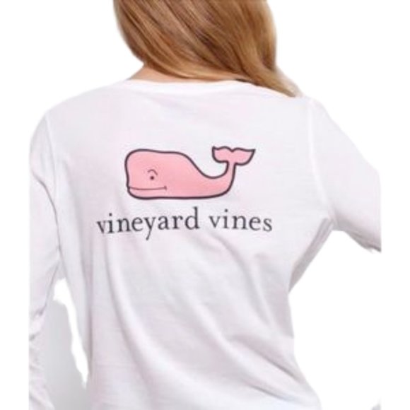 Vineyard Vines Tops - Vineyard Vines Classic Pink Whale Long Sleeve